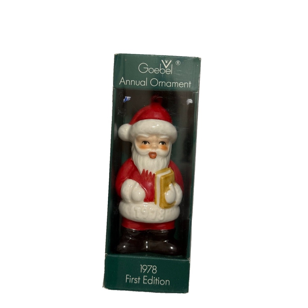 Vintage 1978 Goebel Annual Christmas Ornament - First Edition Santa Claus - MIB
